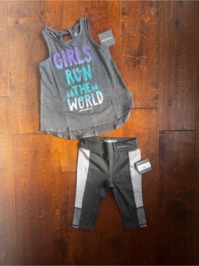 Eddie Bauer Dark Gray and Light Gray Girls Athletic Capris